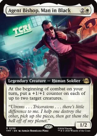 Agent Bishop, Man in Black (Extended Art) (TMT-258) - Teenage Mutant Ninja Turtles Foil
