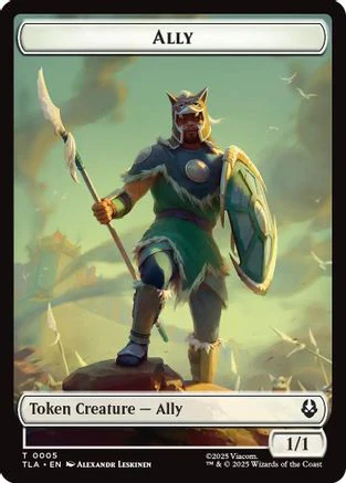 Ally (0005) // Clue (0018) Double-Sided Token (TLA-5 // 18) - Avatar: The Last Airbender Foil