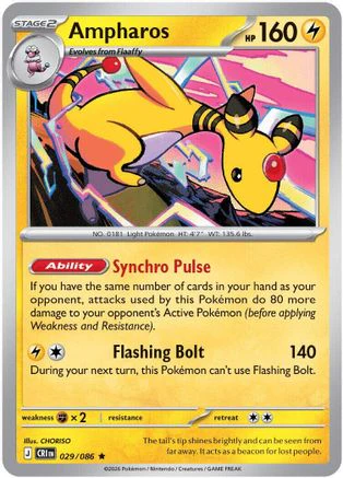 Ampharos - 029/086 29 - ME04 Chaos Rising Holofoil