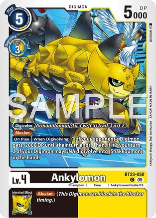 Ankylomon (BT23-050) - Hackers' Slumber