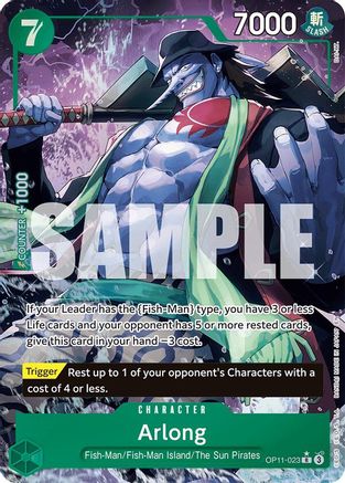 Arlong (Alternate Art) (OP11-023) - A Fist of Divine Speed Foil