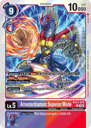 Arresterdramon: Superior Mode (BT21-072) - World Convergence