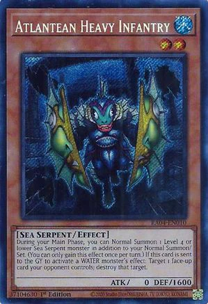 Atlantean Heavy Infantry (Secret Rare) (RA04-EN010) - Quarter Century Stampede 1st Edition
