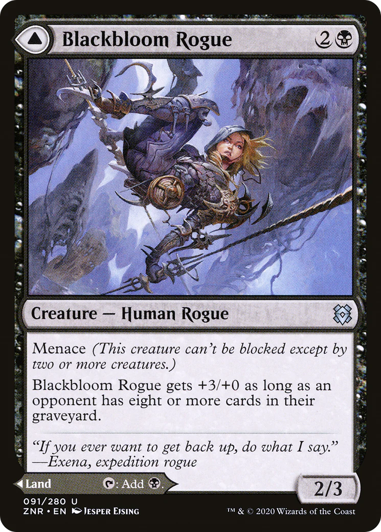 Blackbloom Rogue // Blackbloom Bog (ZNR-091) - Zendikar Rising - Image 4