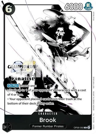 Brook (Championship 2024 Finalist Card Set Vol. 2) (OP06-092) - One Piece Promotion Cards Foil