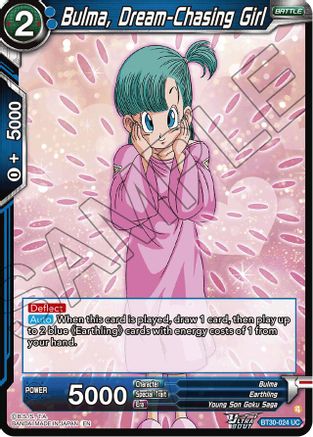 Bulma, Dream-Chasing Girl (BT30-024) - Three Glorious Fighters Foil