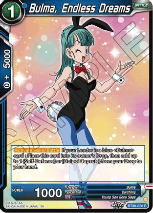 Bulma, Endless Dreams (BT30-026) - Three Glorious Fighters