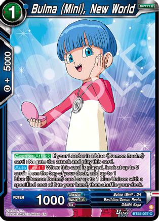 Bulma (Mini), New World (BT28-037) - Prismatic Clash