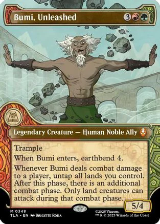 Bumi, Unleashed (Showcase) (TLA-348) - Avatar: The Last Airbender Foil