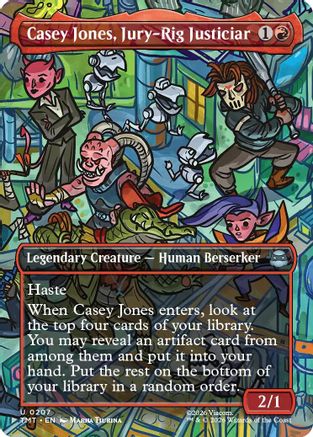 Casey Jones, Jury-Rig Justiciar (Borderless) (TMT-207) - Teenage Mutant Ninja Turtles Foil