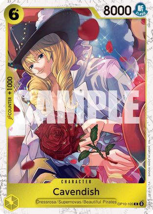 Cavendish - OP10-105 (Pirate Foil) (OP10-105) - Premium Booster -The Best- Vol. 2 Foil