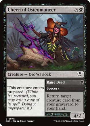 Cheerful Osteomancer (SOS-076) - Secrets of Strixhaven