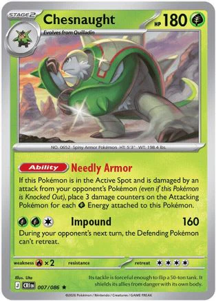 Chesnaught 7 - ME04 Chaos Rising Reverse Holofoil