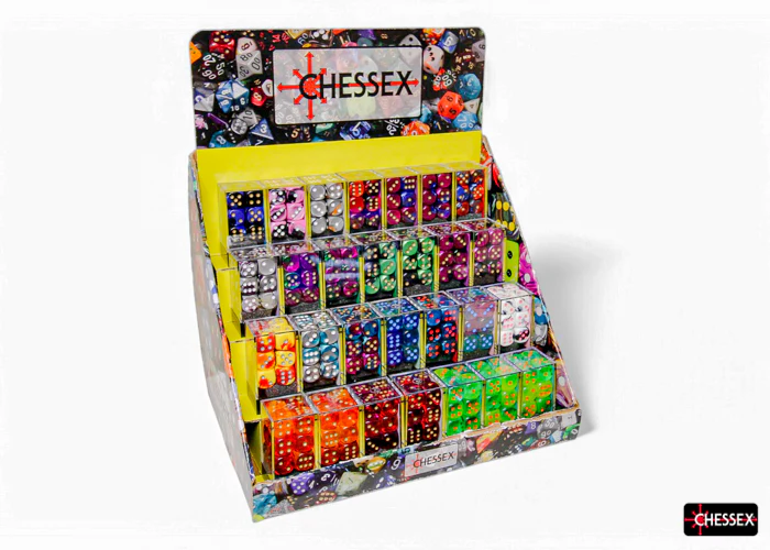 Chessex - 16mm d6 Dice Block (12 dice) - Various Colours