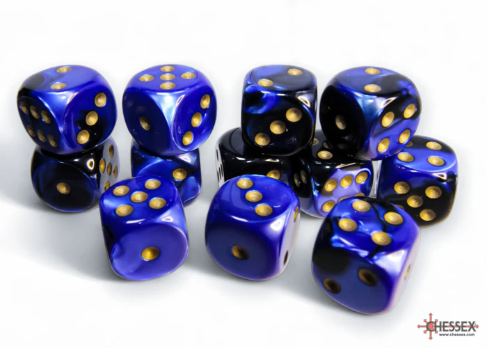 Chessex - 16mm d6 Dice Block (12 dice) - Various Colours - Image 10
