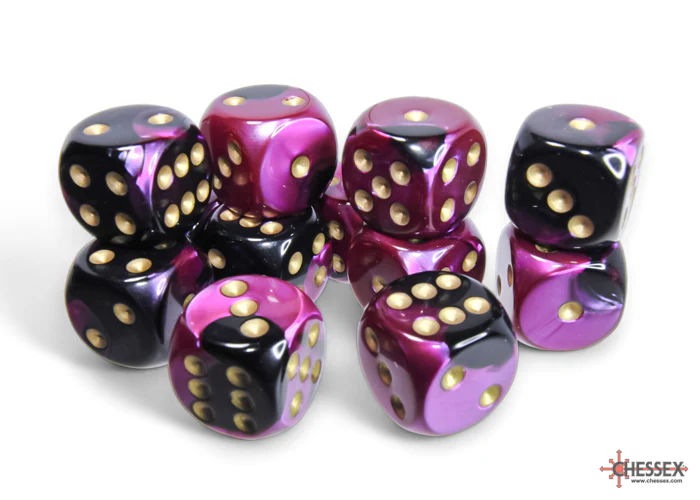Chessex - 16mm d6 Dice Block (12 dice) - Various Colours - Image 12