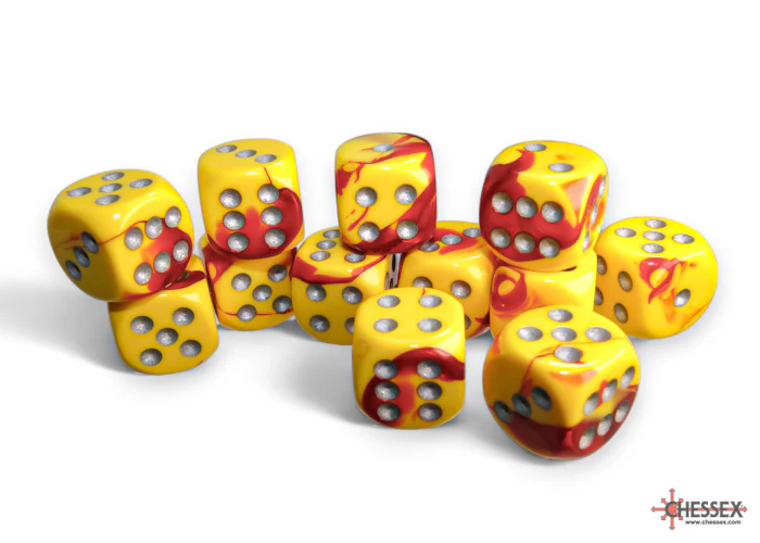 Chessex - 16mm d6 Dice Block (12 dice) - Various Colours - Image 16