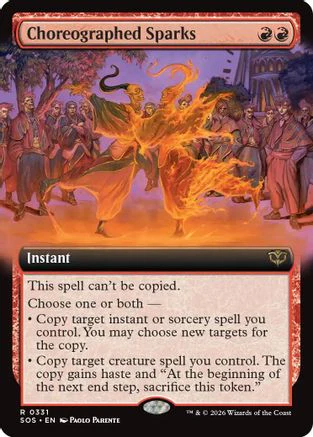 Choreographed Sparks (Extended Art) (SOS-331) - Secrets of Strixhaven Foil
