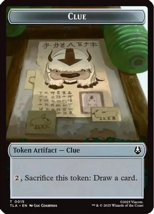 Clue (0015) // spirit (003) Double-Sided Token (TLA-15 // 3) - Avatar: The Last Airbender Foil