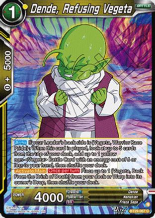 Dende, Refusing Vegeta (BT29-067) - Fearsome Rivals Foil