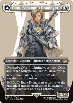 Dion, Bahamut's Dominant (Borderless) (FIN-376) - FINAL FANTASY Foil