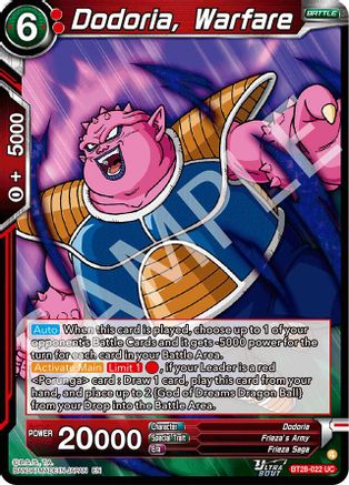 Dodoria, Warfare (BT28-022) - Prismatic Clash Foil