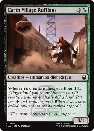 Earth Village Ruffians (TLA-219) - Avatar: The Last Airbender Foil