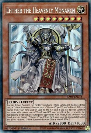 Ehther the Heavenly Monarch (CR) (RA04-EN018) - Quarter Century Stampede 1st Edition