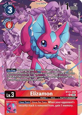 Elizamon (Alternate Art) (BT21-008) - World Convergence