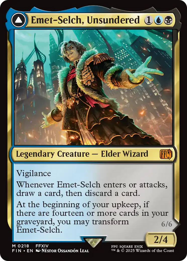 Emet-Selch, Unsundered // Hades, Sorcerer of Eld (FIN-218) - FINAL FANTASY Foil - Image 4