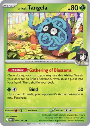 Erika's Tangela - 007/217 7 - ME Ascended Heroes Reverse Holofoil