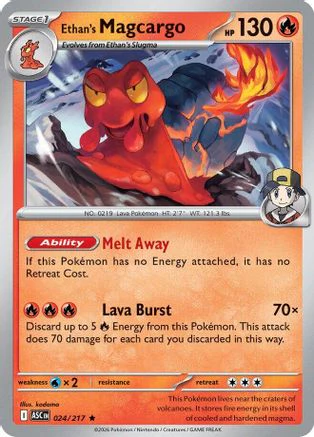 Ethan's Magcargo - 024/217 24 - ME Ascended Heroes Reverse Holofoil
