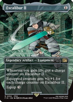 Excalibur II (Borderless) (FIN-352) - FINAL FANTASY Foil