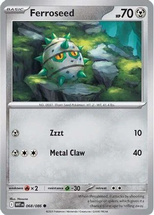 Ferroseed 68 - SV White Flare Reverse Holofoil
