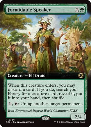 Formidable Speaker (Extended Art) (ECL-366) - Lorwyn Eclipsed Foil