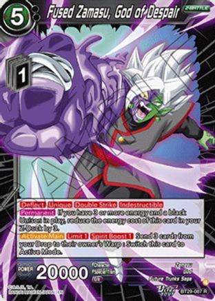 Fused Zamasu, God of Despair (BT29-087) - Fearsome Rivals Foil