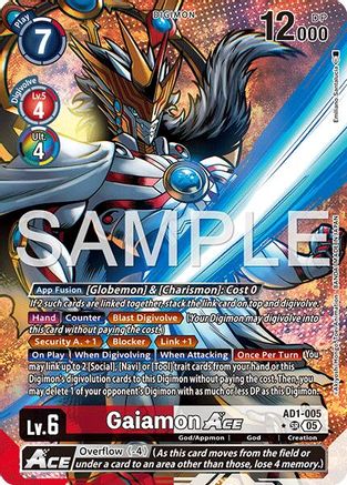 Gaiamon ACE (Alternate Art) (AD1-005) - Advanced Booster Digimon Generation Foil