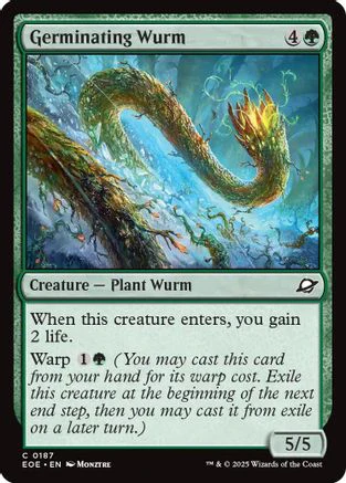 Germinating Wurm (EOE-187) - Edge of Eternities Foil