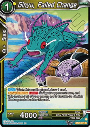 Ginyu, Failed Change (BT29-071) - Fearsome Rivals