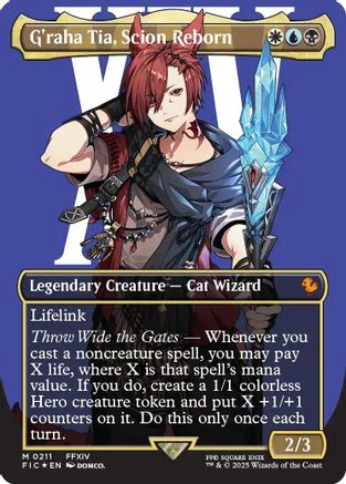 G'raha Tia, Scion Reborn (Borderless) (Surge Foil) (FIC-211) - Commander: FINAL FANTASY Foil