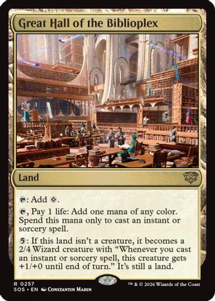 Great Hall of the Biblioplex (SOS-257) - Secrets of Strixhaven Foil