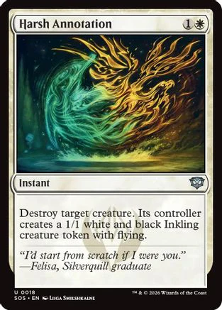 Harsh Annotation (SOS-018) - Secrets of Strixhaven