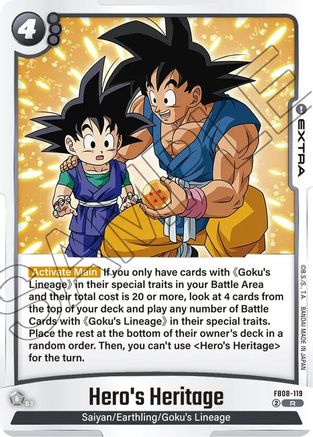 Hero's Heritage (FB08-119) - Saiyans Pride Holofoil