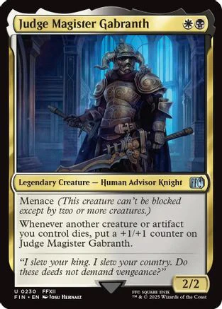 Judge Magister Gabranth (FIN-230) - FINAL FANTASY