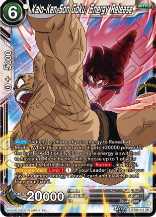 Kaio-Ken Son Goku, Energy Release (BT30-111) - Three Glorious Fighters Foil