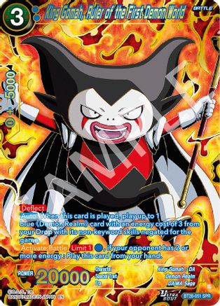 King Gomah, Ruler of the First Demon World (SPR) (BT28-051) - Prismatic Clash Foil