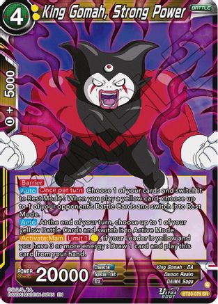 King Gomah, Strong Power (BT30-079) - Three Glorious Fighters Foil
