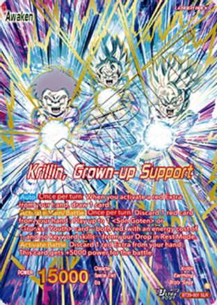 Krillin // Krillin, Grown-up Support (SLR) (BT29-001) - Fearsome Rivals Foil