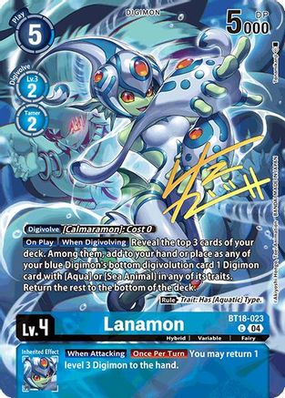 Lanamon (Rare Pull) (BT18-023) - World Convergence