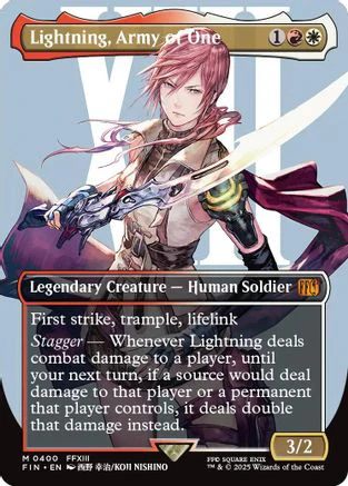 Lightning, Army of One (Borderless) (0400) (FIN-400) - FINAL FANTASY